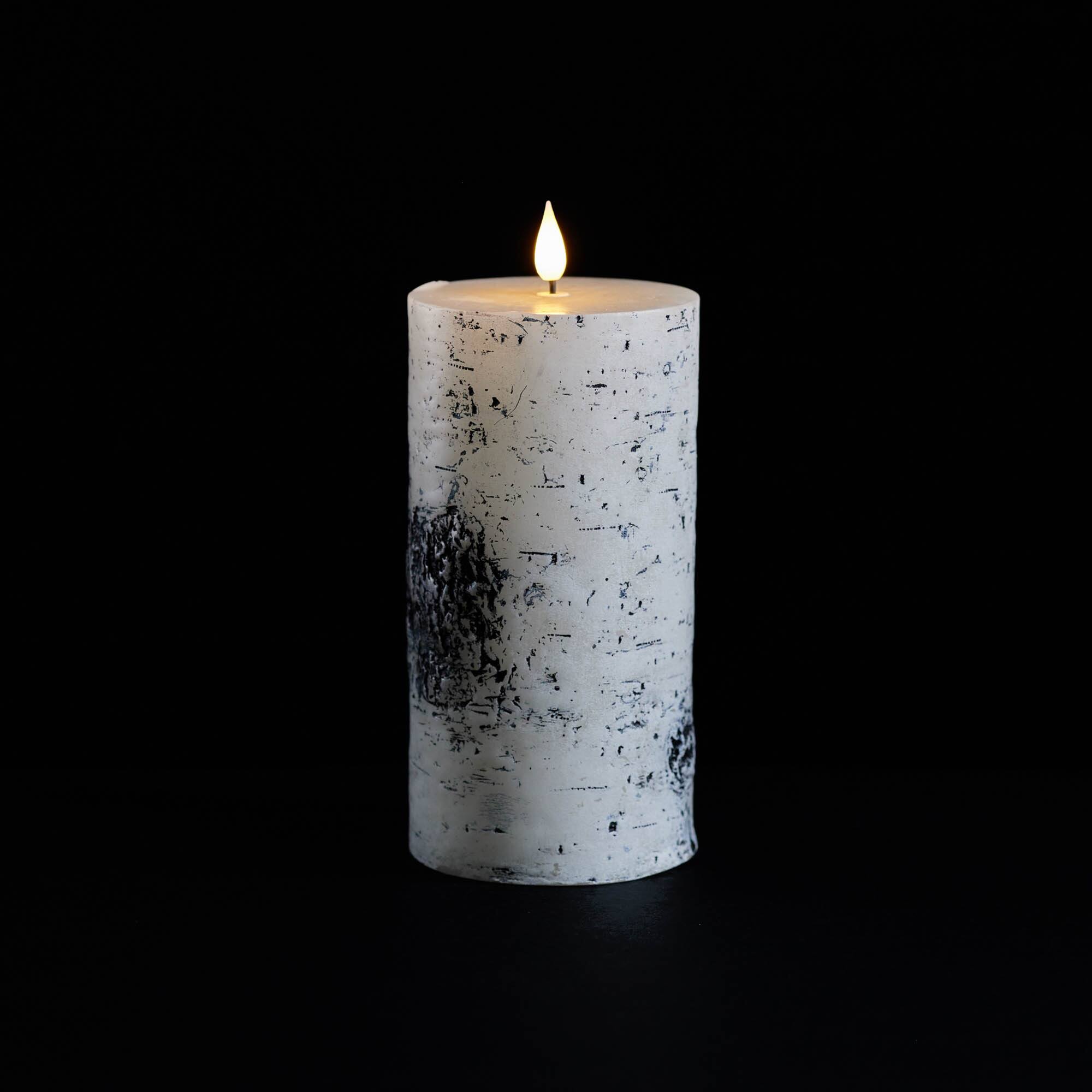 FIA WICK Birch Design Pillar Candles, 2ct.